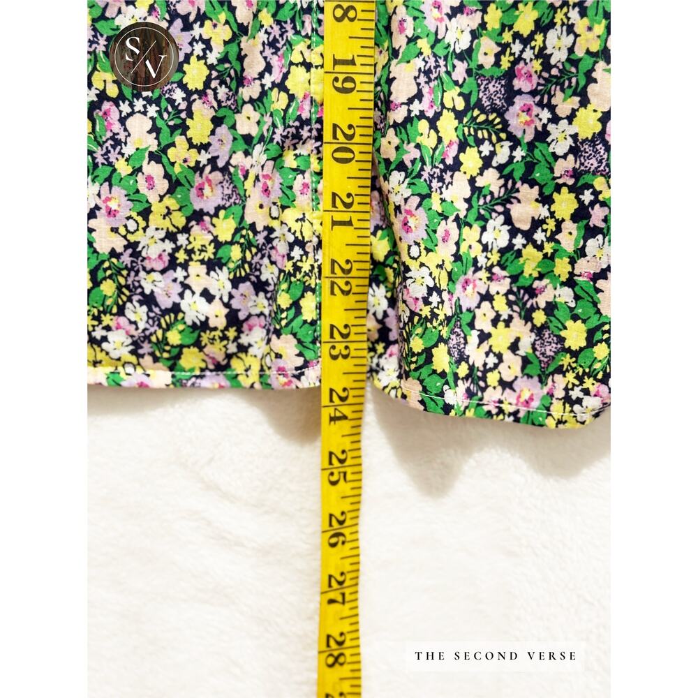 Anthropologie Maeve Ashleigh Puff Long Sleeve Button Down Floral Blouse Small - Picture 7 of 9